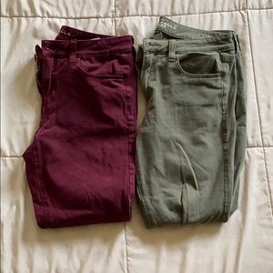 American Eagle Jeggings 2 pairs used condition